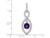 4/5 Carat (ctw) Amethyst and Diamond 2/5 Carat (ctw) Infinity Pendant Necklace in 14K White Gold