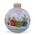 Santa and Reindeer with Gifts Glass Ball Christmas Ornament
