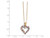 Natural Accent Ruby and Accent Diamond Heart Pendant Necklace in Sterling Silver with Chain