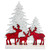 Reindeer Family with Glitter Trees Christmas Decoration - 11.5"