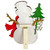 Snowman with "Snow" and Pine Tree Sign Wooden Christmas Decoration - 18"
