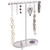  Necklace Holder Display Stand Jewelry Organizer Hanging Large Metal Necklace Storage Rack, Gianna White