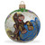 Horse and Ornaments Glass Ball Christmas Ornament 3.25 Inches