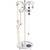  Necklace Holder Display Stand Jewelry Organizer Hanging Tall Metal Necklace Storage Rack, Ava White