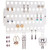 Earring Holder Organizer Stud Dangle Wall Mount Hanging Closet Jewelry Storage Rack, White Acrylic