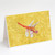 Dragonfly on Yellow Greeting Cards and Envelopes Pack of 8 A7 Size 5x7 inch Blank Note Cards