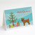 Caroline's Treasures CK3544GCA7P Brussels Griffon Christmas Tree Greeting Cards and Envelopes Pack of 8, 7 x 5, multicolor