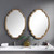 34.5” Gold Feminine Oval French Glam Curvy Mirror
