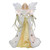 Kurt Adler 16" Lighted Ivory and Gold Angel Christmas Tree Topper - Clear Lights - UL2216