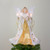 Kurt Adler 16" Lighted Ivory and Gold Angel Christmas Tree Topper - Clear Lights - UL2216