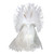 14" Lighted White Fiber Optic Floral Angel Christmas Tree Topper - Multi-Color LED Lights