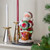 10.25" LED Musical Indoor Santa Tabletop Christmas Wreath Fan Figurine