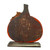 6.5" Orange Carved Wood Autumn Harvest Pumpkin Decoration
