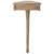 34.5" Beige Contemporary Louis XV Style Wall Console Table