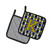 Caroline's Treasures CJ1074-KPTHD Letter K Football Blue and Gold Pair of Pot Holders , 7.5HX7.5W, multicolor