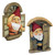 Set Of 2 Knothole Gnomes Hand Painted Outdoor Garden Tree Sculpture 9"