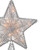 10" Lighted Silver Glittered Star Christmas Tree Topper - Clear Lights