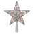 9.5" Lighted Silver Star Christmas Tree Topper - Clear Lights