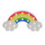 12" Battery Operated Rainbow with Clouds Marquee Wall Sign - Warm White LED Lights