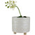 4.75” White Footed Textured Clay Planter - 34254741