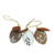 3ct Brown and White Painted Design Easter Egg Ornaments 2.25"