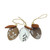 3ct Brown and White Painted Design Easter Egg Ornaments 2.25"