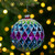3.75" Vibrantly Colored 2-Finish Harlequin Glass Christmas Ball Ornament