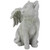 8" Gray Cat with Wings Memorial Statue