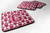 Set of 4 Letter G Football Crimson, grey and white Foam Coasters Set of 4 CJ1065-GFC