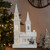 LED Lighted Frosted Church Christmas Decoration - 17.5" - Warm White