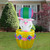 5.5ft Lighted and Animated Inflatable Easter Bunny Basket Outdoor Decoration