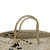 17" Beige Seagrass Belly Basket with Black Accents and Handles