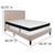 85.75" Beige and Brown Contemporary Tufted Platform Bed with Mattress - Queen Size