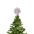 8" Pre-Lit Silver Retro Starburst Christmas Tree Topper - Multicolor Lights
