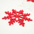 Glitter Flat Snowflake Shaped Christmas Garland - 42.5" - Red and White