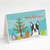 Caroline's Treasures BB1575GCA7P Christmas Tree and Boston Terrier Greeting Cards and Envelopes Pack of 8, 7 x 5, multicolor