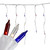 105 Red and Blue 4th of July Mini Icicle Lights - 6.5 ft White Wire