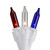 105 Red and Blue 4th of July Mini Icicle Lights - 6.5 ft White Wire