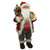 24" Red and Gray Standing Santa Claus with Snow Sled Christmas Figurine