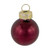24ct Burgundy Red Dual Finish Glass Christmas Ball Ornaments 1" (25mm)