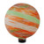 10" Orange and Green Swirl Designed Outdoor Garden Gazing Ball