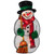 17.5" Lighted Snowman with Broom Christmas Window Silhouette