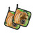 Caroline's Treasures BB9835PTHD Shar Pei St Patrick's Pair of Pot Holders , 7.5HX7.5W, multicolor