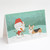 Caroline's Treasures CK2061GCA7P Tricolor Pembroke Corgi Snowman Christmas Greeting Cards and Envelopes Pack of 8, 7 x 5, multicolor
