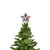 9" Lighted Silver Star Christmas Tree Topper - Multicolor Lights