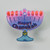 1.25" Blue and Orange Flashing LED Menorah Shaped Hanukkah Pin