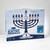 14" Silver and Blue Premium Star of David Hanukkah Electric Menorah