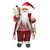 24" Red and White Country Twist Standing Santa Claus Christmas Figure