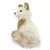 9.25" White Sisal Fox with Gold Glitter Christmas Figure