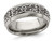Mens Stainless Steel and Titanium 9mm Pattern Band Ring - 88QGG00188GM-11.5